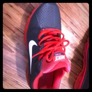 Mens Nike Air Max 2011 Action Red/Dark Gray